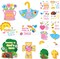 36Set Spring Paper Crafts Kits for Kids Spring Theme Bulk Religious Sunday School DIY Sticker Hanging Ornament Kit for Classroom VBS Activities Sunday School Church Carnivals Holiday Exchange Gifts